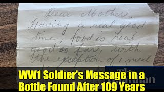 Ww1 Soldiers Message In A Bottle Found After 109 Years Incredible Discovery On Australian Beach Resimi