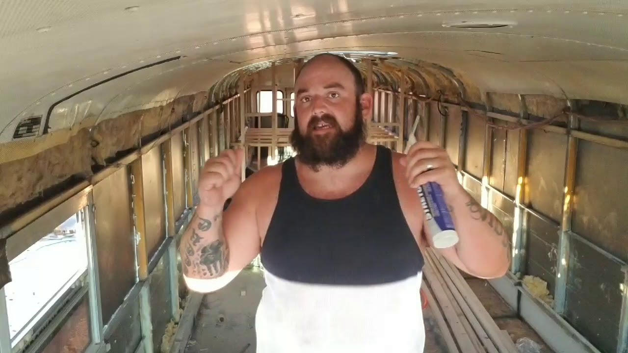 Skoolie Bus Conversion Framing - YouTube