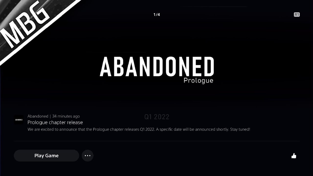 Abandoned PS5 Playable Prologue Release Window Revealed. Release Date Coming At The Game Awards?