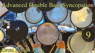 Advanced Double Bass Syncopation 3 Pattern 9