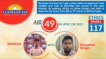 Divyansh Singh | AIR-49 UPSC CSE 2021 | With Jahidul | The Topper