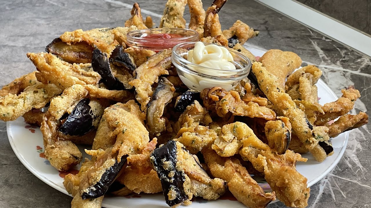 باذنجان مقلي بطريقة رائعة مقرمش ومشاربش الزيت. recette aubergines 🍆 frits