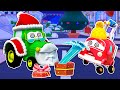 EVIL DOCTOR kidnaps SANTA, Super Truck, help ! - Car City Cartoons for Kids