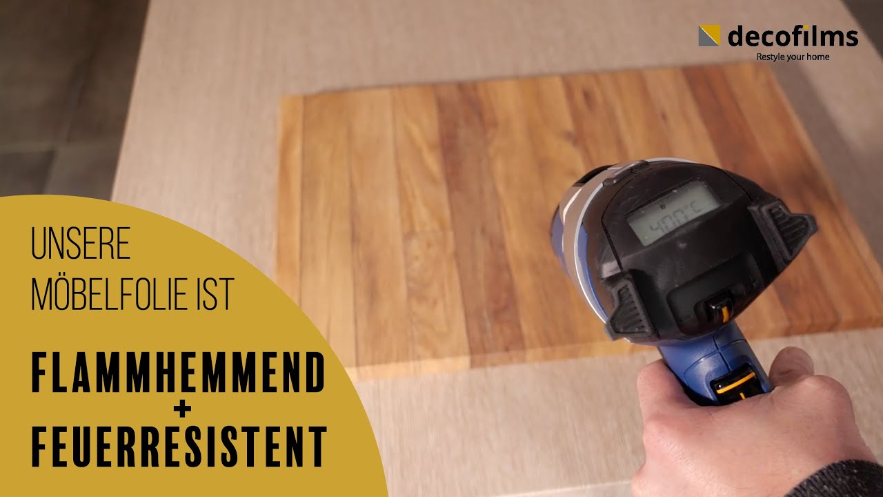 🔥 Unsere Möbelfolie ist feuerresistent und wirkt flammhemmend.