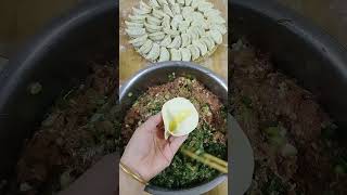 Delicious Pork & Green Vegetable Dumplings#CulinaryArts #FoodTrends#shorts