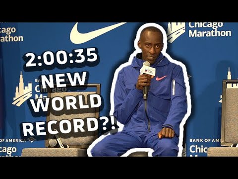 Kelvin Kiptum After 2:00:35 Race To Break Kipchoge&#39;s Marathon WORLD RECORD At Chicago Marathon 2023!
