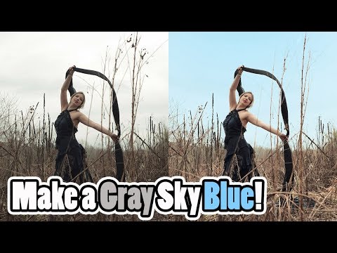 Adobe Photoshop CC Tutorial: How to Make the Sky Blue: Quick and Easy How To