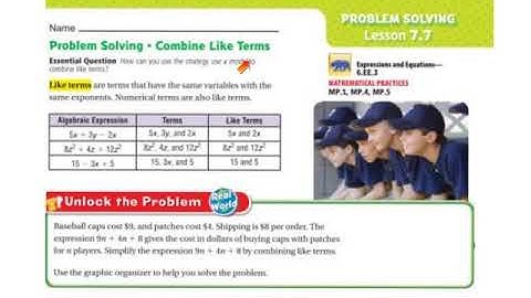 6th Grade Go Math 7.7