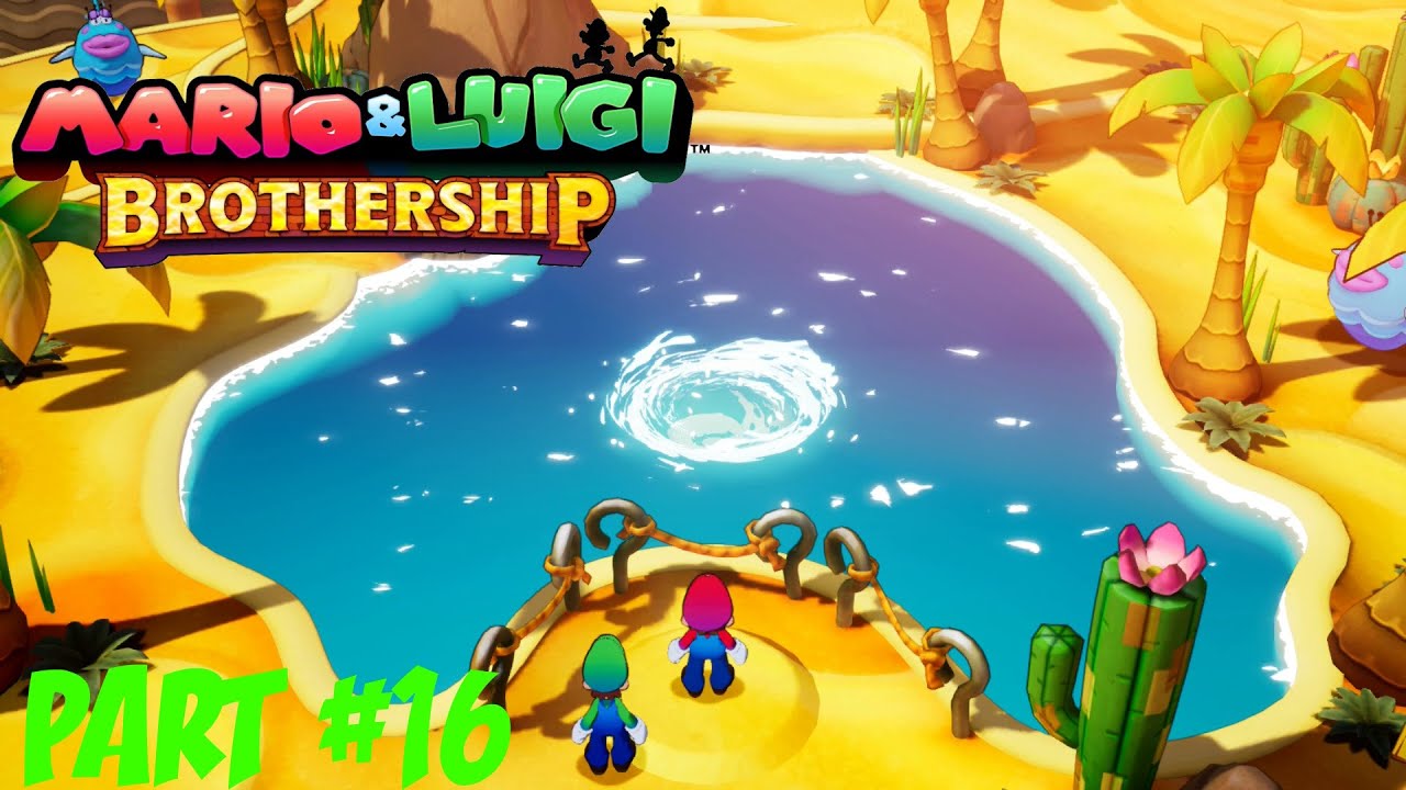 Mario & Luigi: Brothership - Part 16: Allsand Island, Avoiding Sharkbones + Finding Stickem Oil!