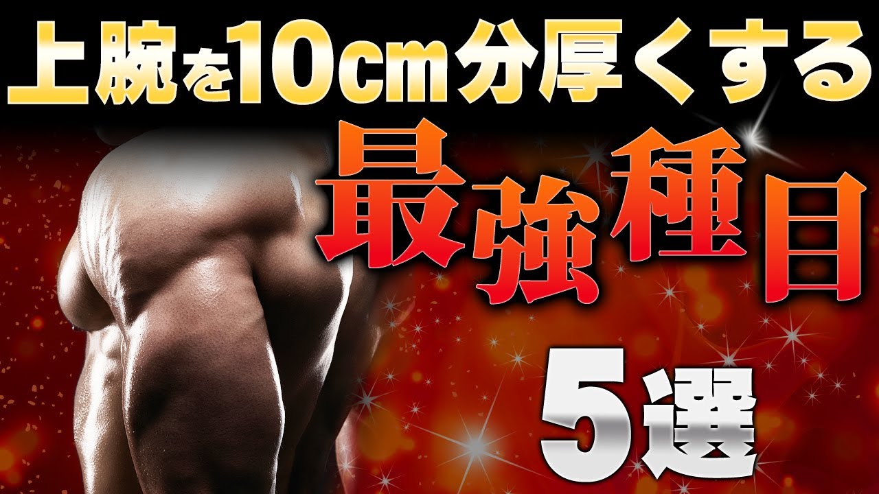 【筋トレ科学】上腕を10㎝分厚くする科学トレーニング5選　~上腕二頭筋・上腕三頭筋を肥大させる科学的5種目~