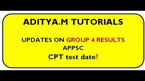 GROUP 4 results updates/APPSC/CPT/COMPUTER PROFICIENCY TEST