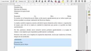 Procesador de texto writer - Ubuntu