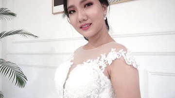 VÁY CƯỚI ĐUÔI CÁ MÀU TRẮNG TÙNG RỜI XÒE - 111806 - ALENVINA