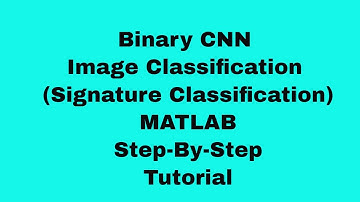 signature verification using MATLAB | CNN image classification | CNN MATLAB code