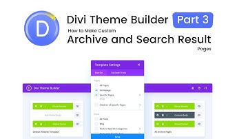 Divi Theme Builder Part 3 | How to make Custom Archive and Search Result pages