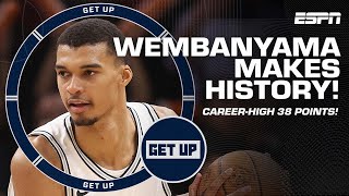 THE FUTURE OF THE NBA VICTOR WEMBANYAMA SCORES CAREER-HIGH 38 PTS VS SUNS Get Up