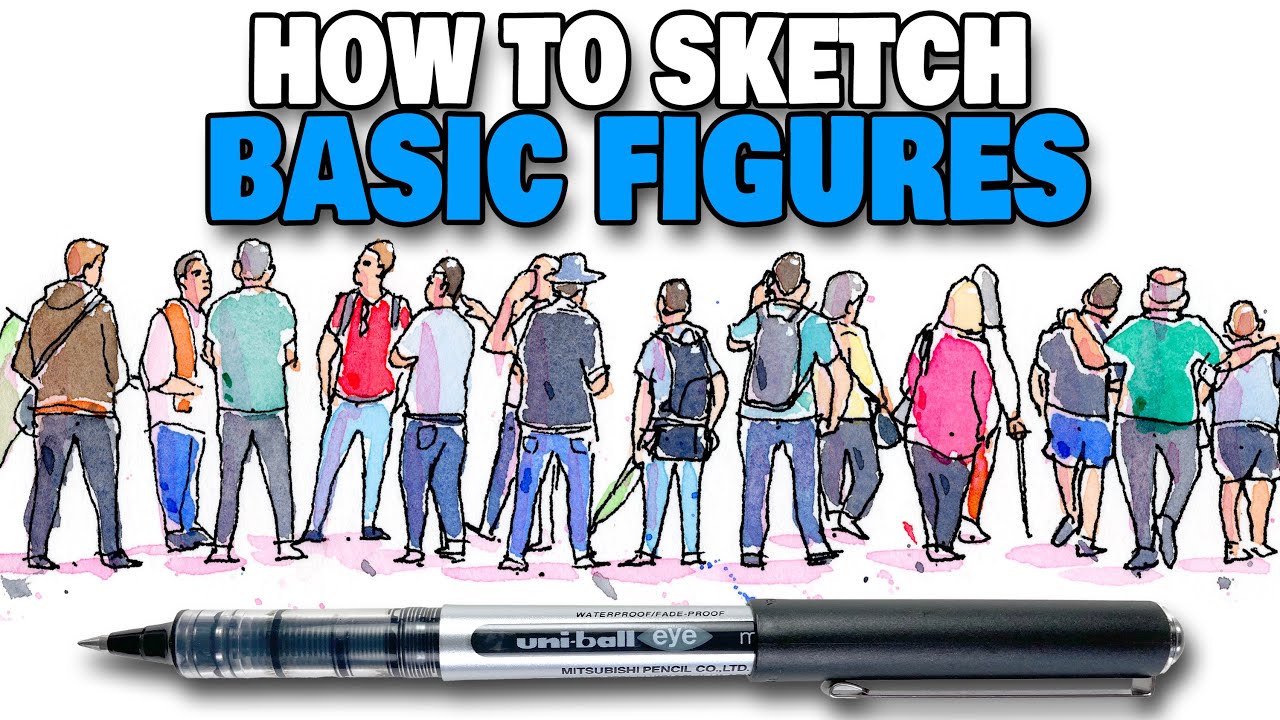 Urban Sketching BASIC FIGURES - Small & Simple People For Beginners!