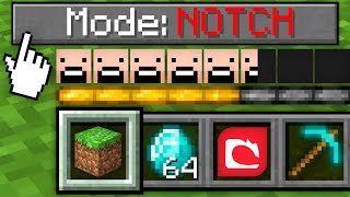 GAME MODE NOTCH CHALLENGE! Minecraft NOOB vs PRO vs HACKER vs GOD! 100% TROLLING GAMEMODE DIFFICULTY