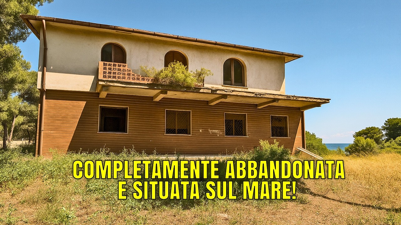STUPENDA VILLA DI LUSSO ABBANDONATA FRONTE MARE DA TANTISSIMI ANNI!