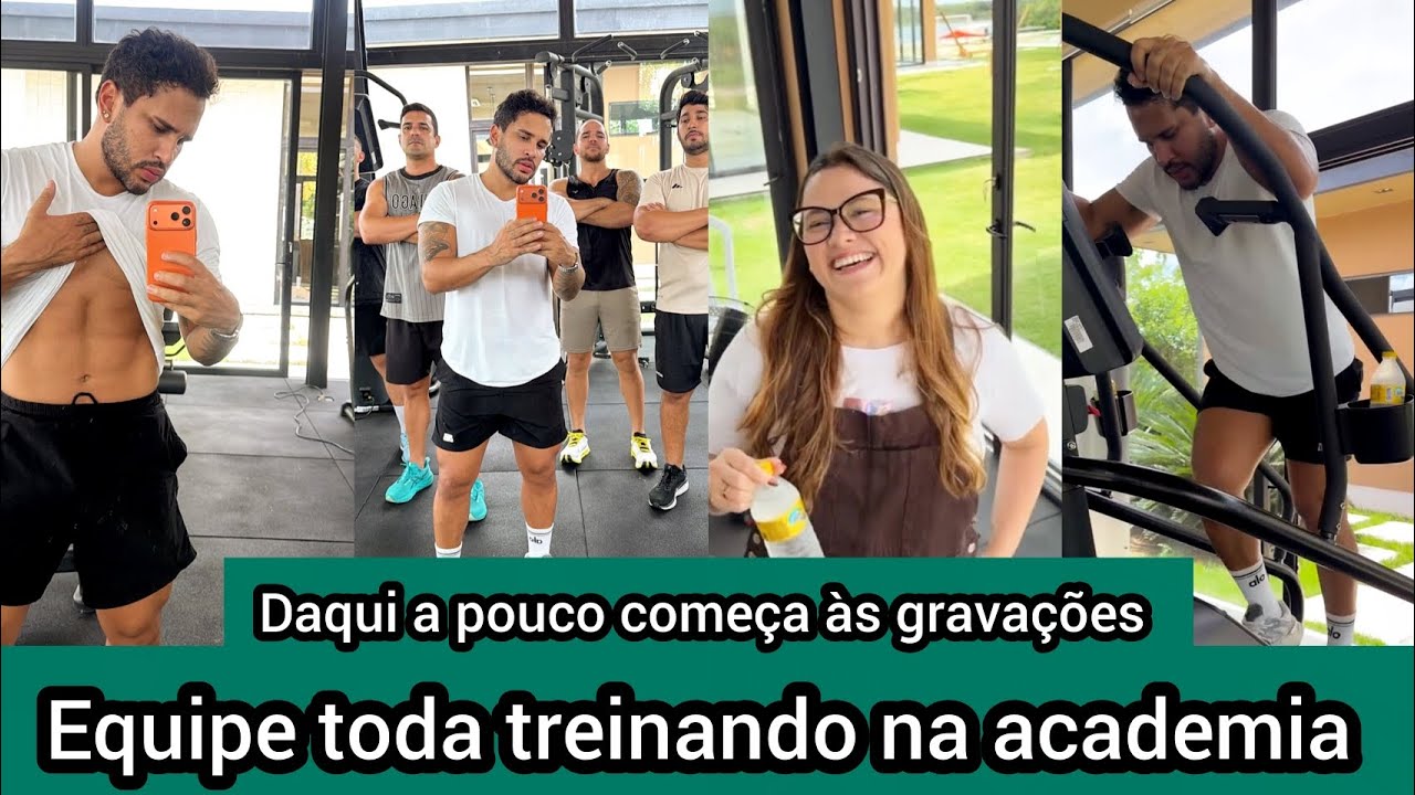 Lucas Guimarães treina junto da sua equipe dos seguranças antes de ir trabalhar nas gravações 