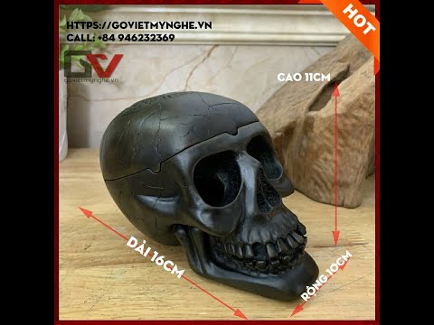 Video Tượng đá trang trí hình đầu lâu - Gạt tàn thuốc trang... - youtube