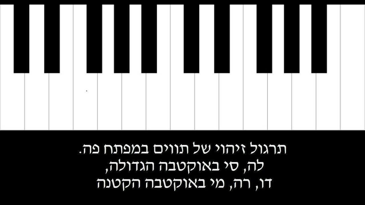 זיהוי לה סי דו רה מי במפתח פה סביב דו קטן - YouTube