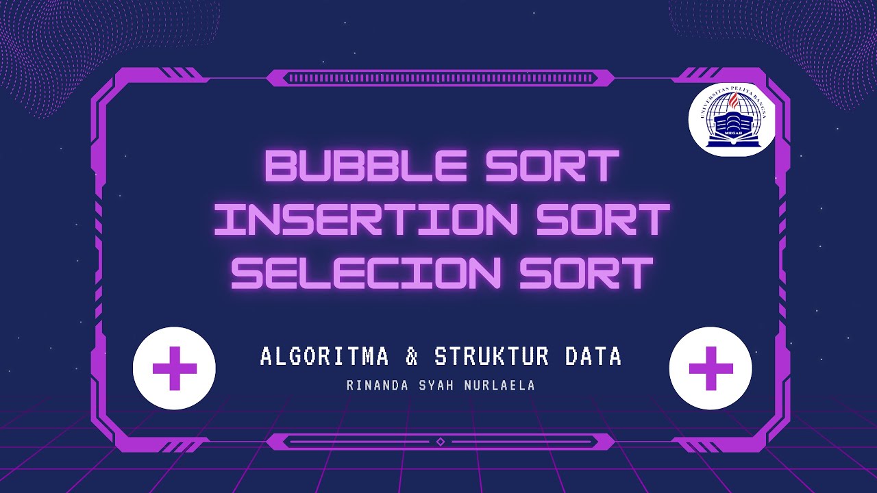 Penjelasan Bubble sort, Insertion sort, Selection sort. #Cafe IT - YouTube