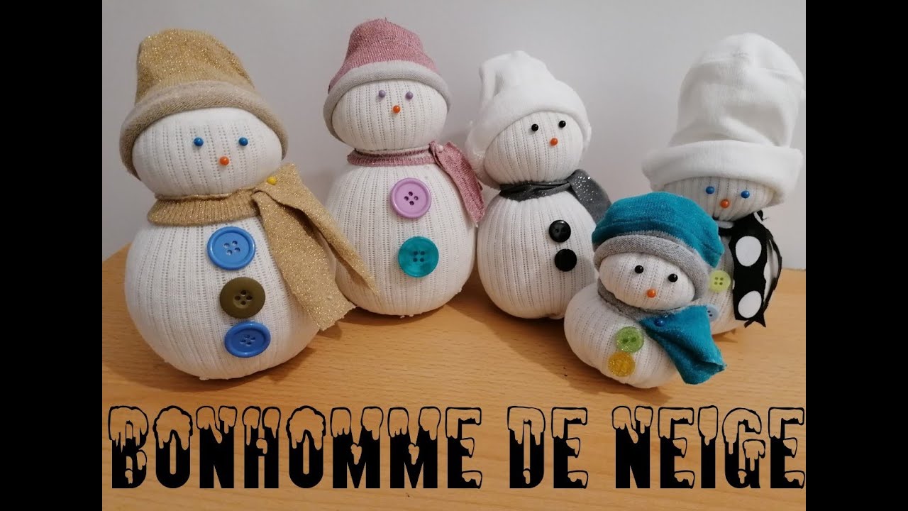 Bonhomme de neige chaussette - YouTube