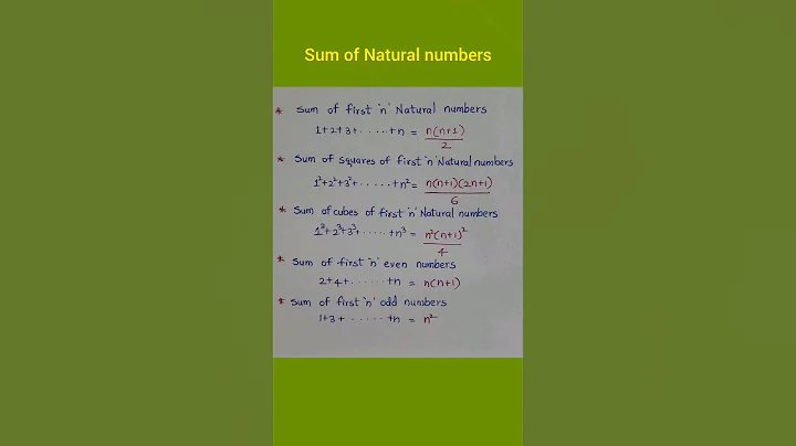 Sum of first 'n' Natural numbers || Sum of Natural numbers