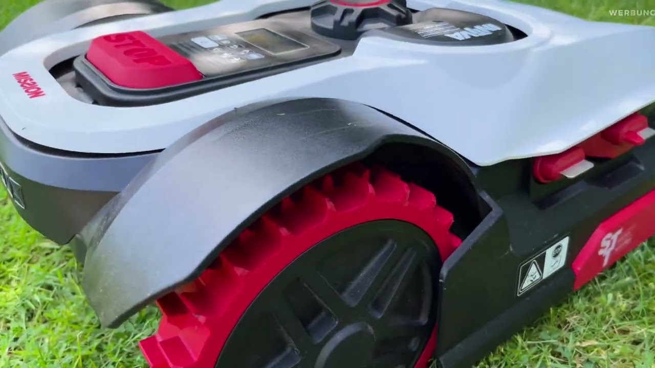 Die Installation von einem Kress Mähroboter.