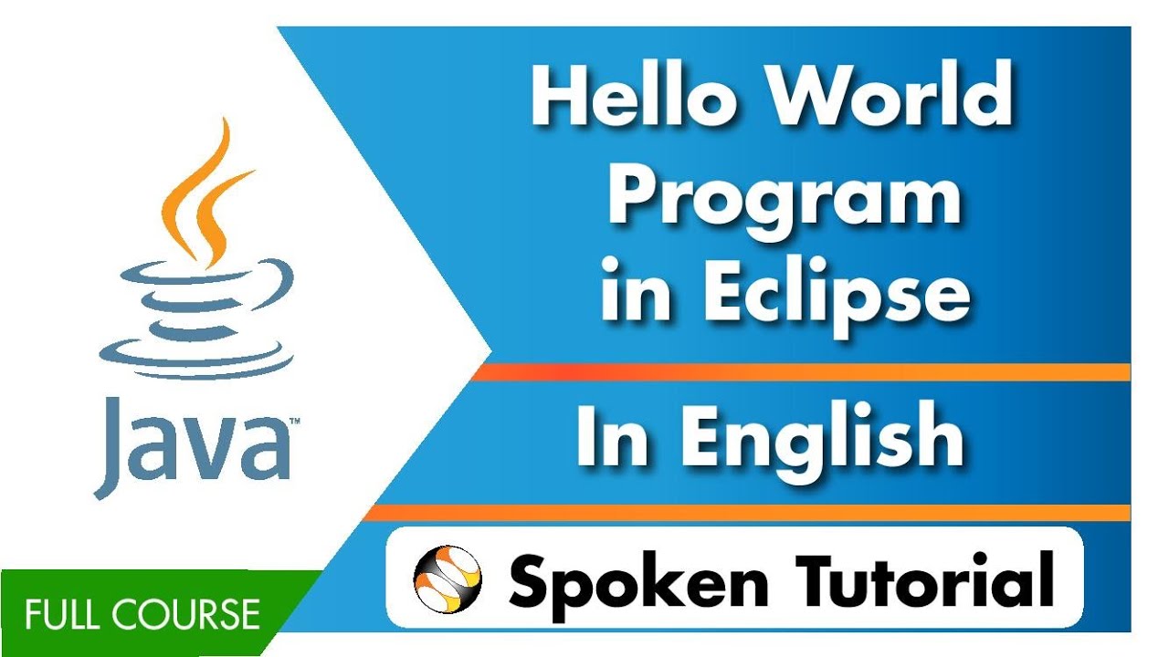 Hello World Program in Eclipse - English - YouTube
