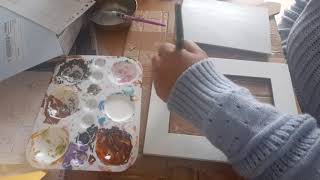Upcycling a photo frame with the art of decoupage ( Part 1)