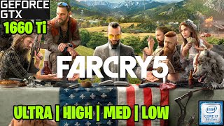 Far Cry 5 All Graphics Settings GTX 1660 Ti 6GB + i7 9750H Benchmarks