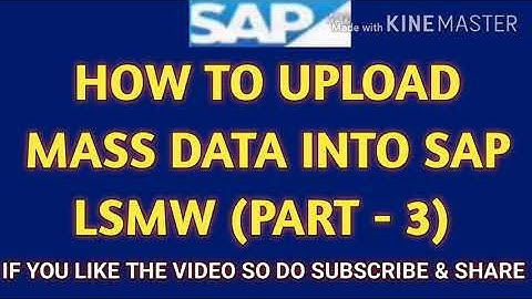 LSMW (PART-3) |HOW TO UPLOAD MASS DATA INTO SAP IN ENGLISH | SAPFICO REALTIME TRAINING | SAP