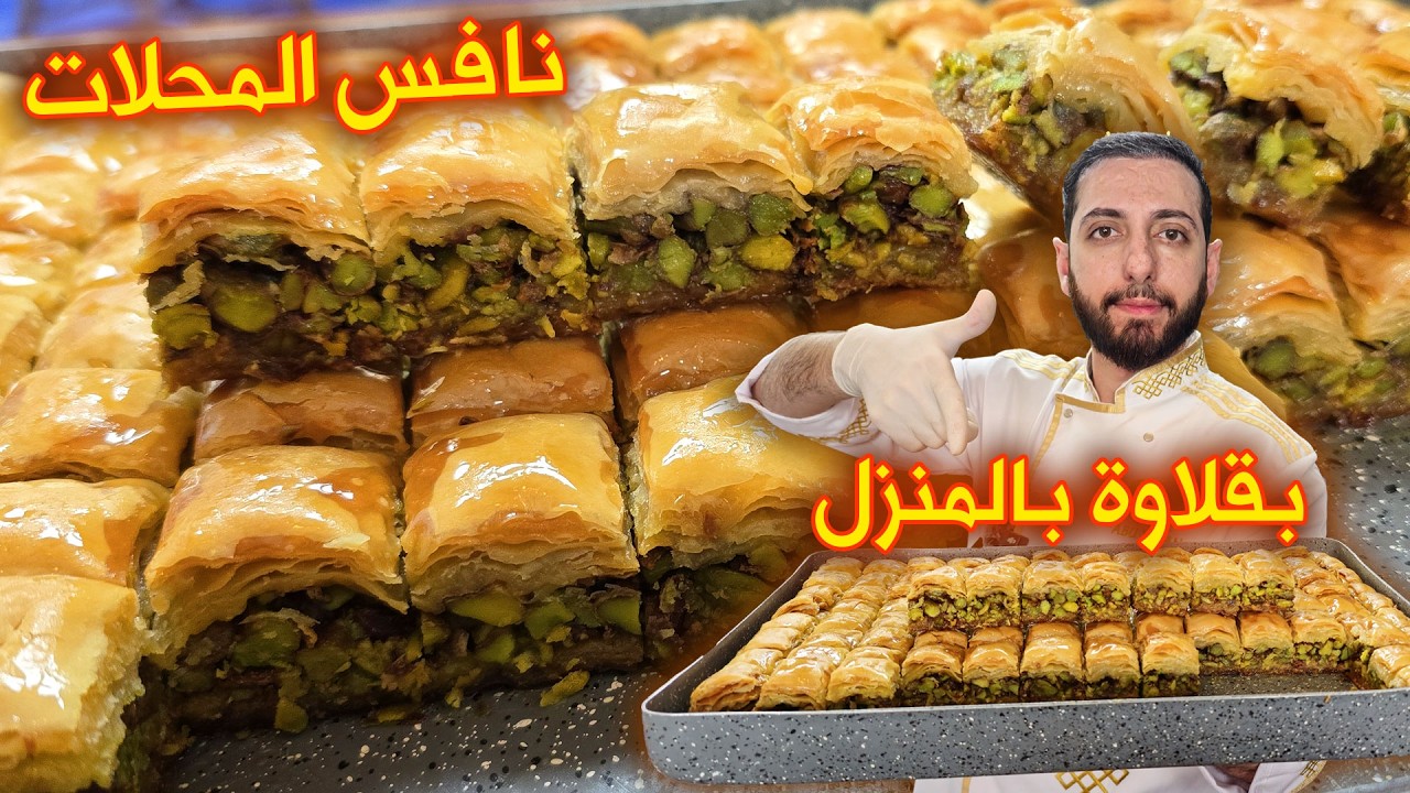 أفضل طريقة لحفظ البقلاوة بالفستق بعجينة منزلية تدوم لسنة كاملة دون أن تفقد نكهتها