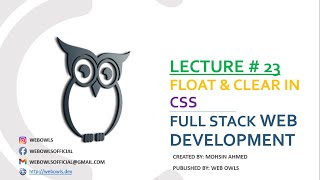 Lecture 23 - Float and Clear Property in CSS | Learn Web Development in Urdu/Hindi