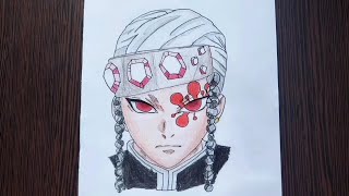 How to draw Tengen uzui from Demon slayer anime tutorial