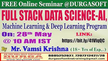 FULL STACK DATA SCIENCE (FREE Seminar) Online Training @ DURGASOFT