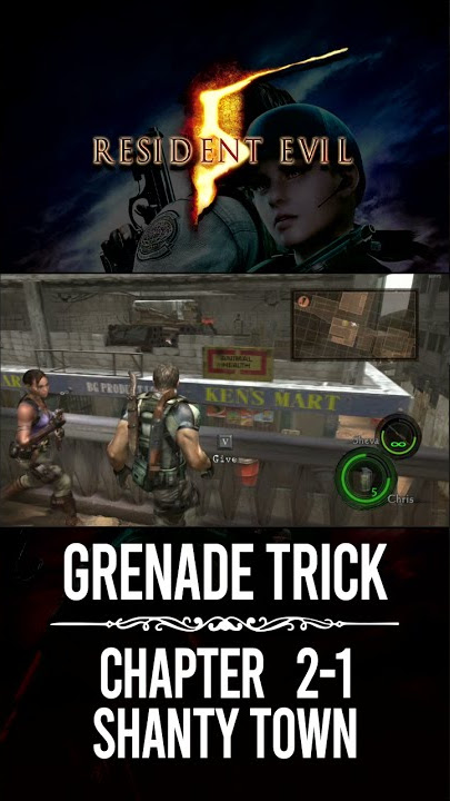 GRENADE TRICK | Resident Evil 5 | Chapter 2-1, Shanty Town #Shorts