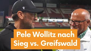 FC Energie Cottbus | Claus-Dieter Wollitz nach dem Sieg gegen Greifswalder FC