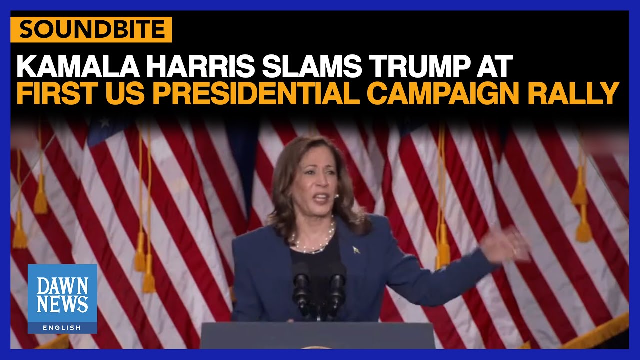 Kamala Harris Criticizes Trump at First Presidential Campaign Rally ...
