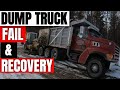 Dump truck fail Sunday not so fun day! almost flipped dump truck on its side