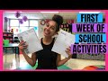 First Week of School Activities in Kindergarten!!!!!