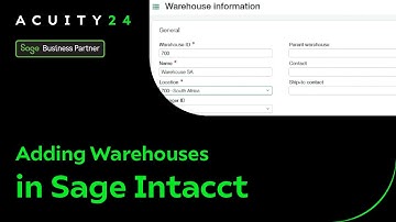 Adding Warehouses in Sage Intacct