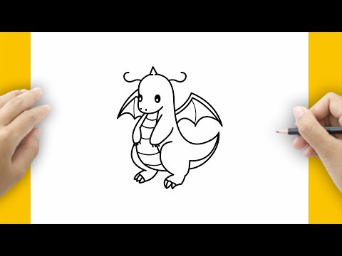 HOW TO DRAW POKEMON DRAGONITE