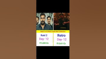 Raid 2 V/S Retro India Net Collection Day- 12 || #raid2 #ajaydevgan #retro #suriya #shorts