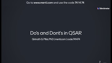 How to perform QSAR : Introduction Lecture