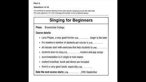 Study English online (B1). Preliminary English Test (PET) Listening Book 6 : Test 2 part 3