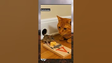 The mouse trap set by the cat. #animalvideos #catandmouse #catvsmouse #ytshorts #ashukumar