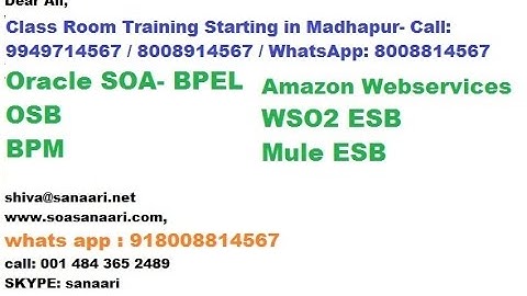 SOA Admin Online Training in Hyderabad